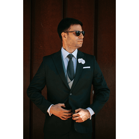 Bouttoniere orquídea para novio