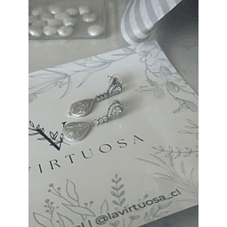 Aros drop perla barroca