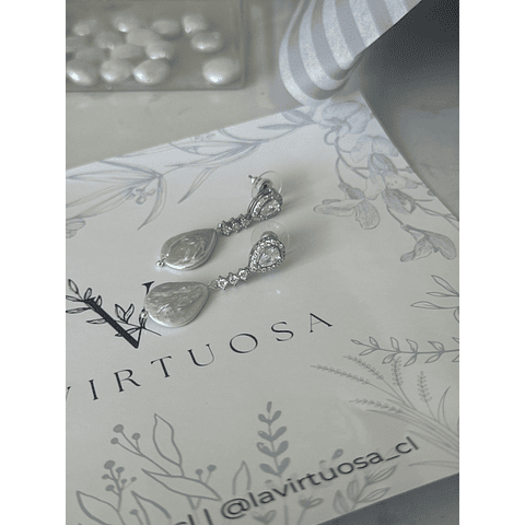 Aros drop perla barroca