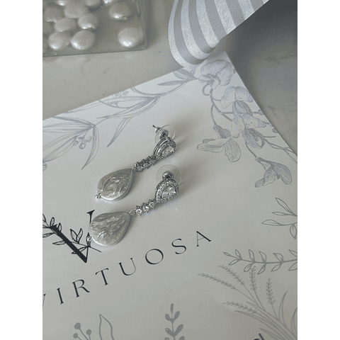 Aros drop perla barroca