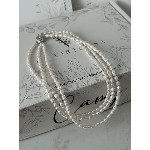 Choker perlas naturales