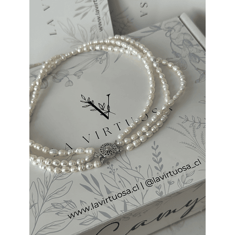 Choker perlas naturales