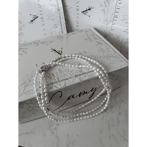 Choker perlas naturales