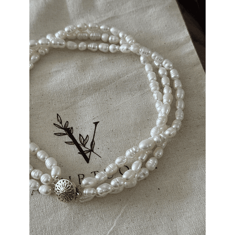 Choker perlas naturales