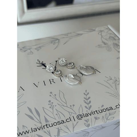 Aros circones y perla barroca
