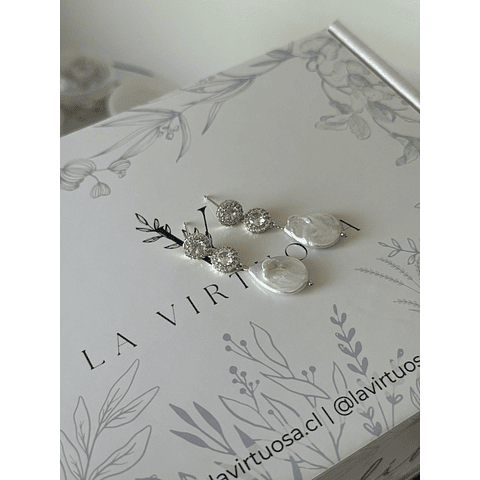 Aros circones y perla barroca