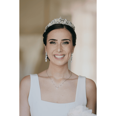 Aros circones y perla 