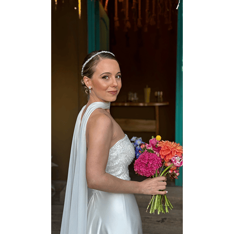 Aros circones y perla 