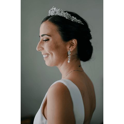 Aros circones y perla 