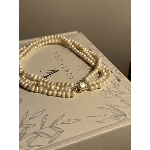 Choker perla natural