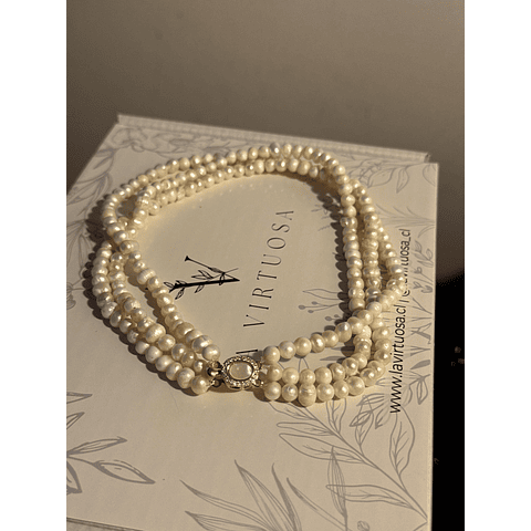 Choker perla natural