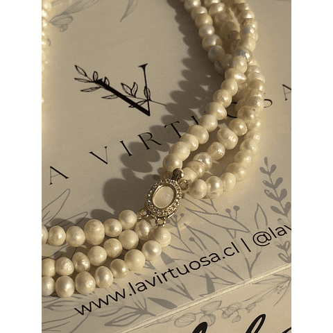 Choker perla natural