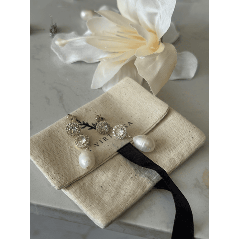 Aros circones y perla barroca