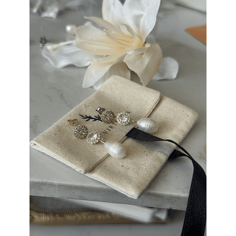 Aros circones y perla barroca