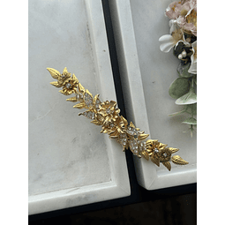 Tocado hojas doradas