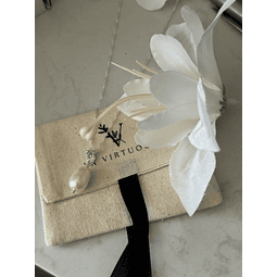 Collar plata y perla