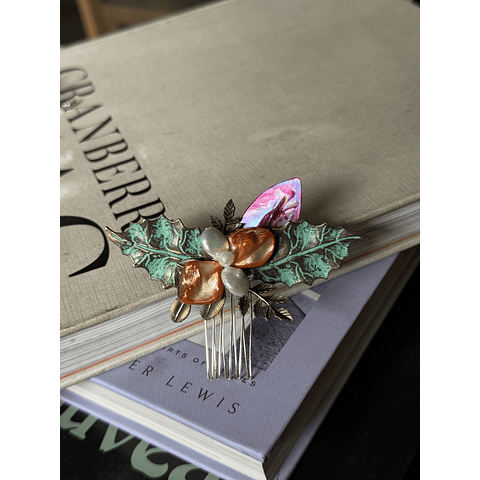 Tocado perlas y nacar