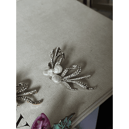 Tocado brillos y perlas