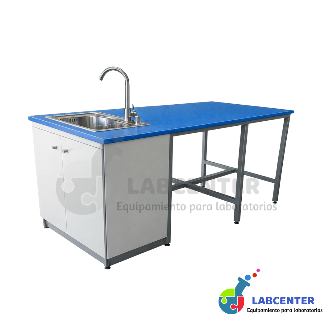 MESON PARA LABORATORIO CON LAVABO 1