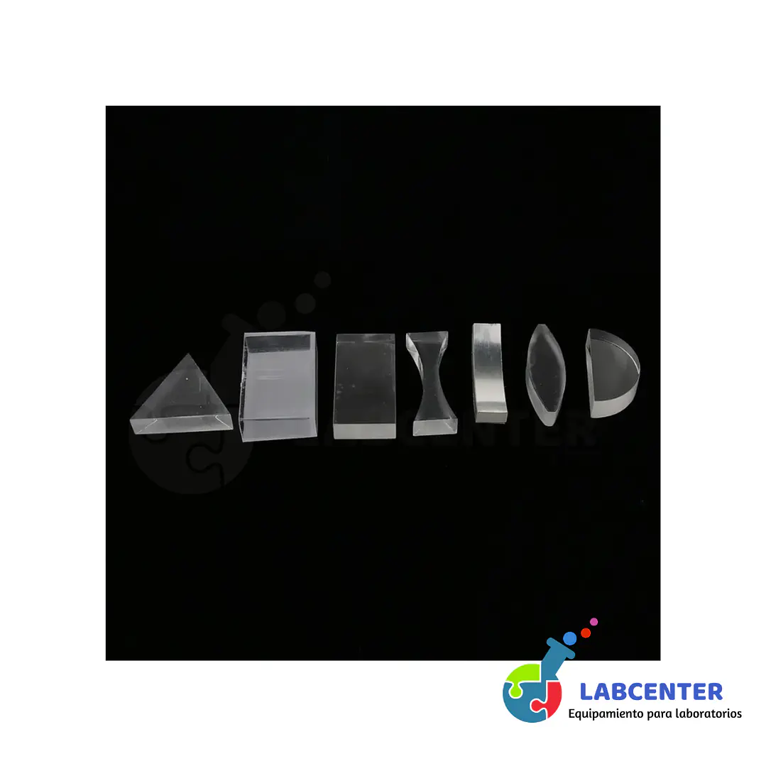 KIT DE ÓPTICA GEOMÉTRICA CON PRISMAS Y LENTES 9