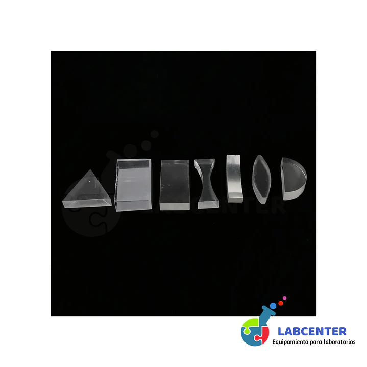 KIT DE ÓPTICA GEOMÉTRICA CON PRISMAS Y LENTES 9
