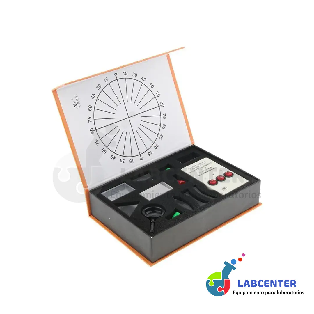 KIT DE ÓPTICA GEOMÉTRICA CON PRISMAS Y LENTES 3