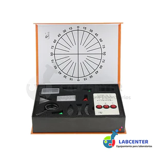 KIT DE ÓPTICA GEOMÉTRICA CON PRISMAS Y LENTES