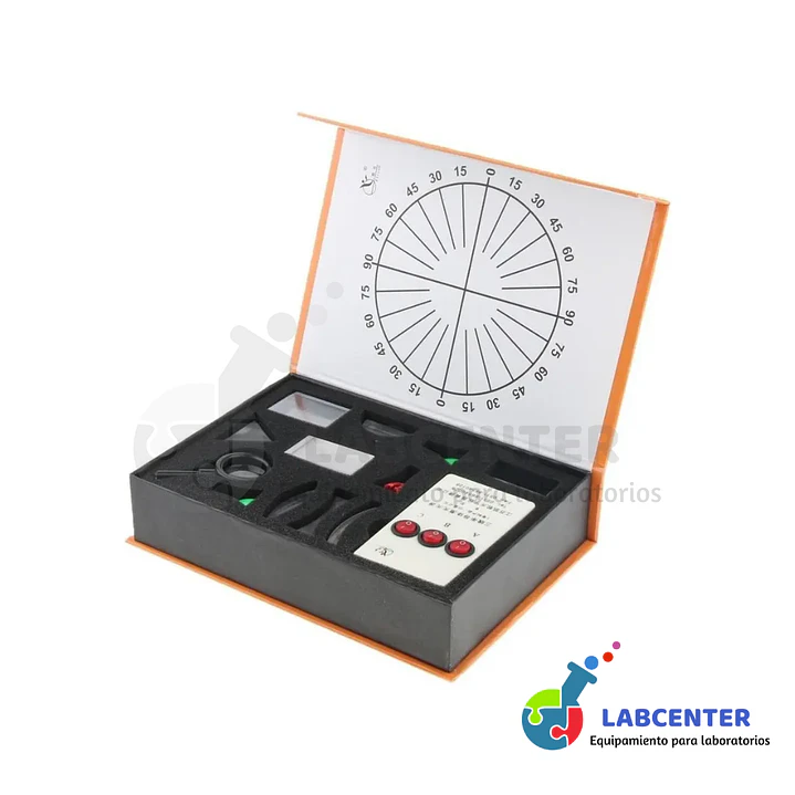KIT DE ÓPTICA GEOMÉTRICA CON PRISMAS Y LENTES 2