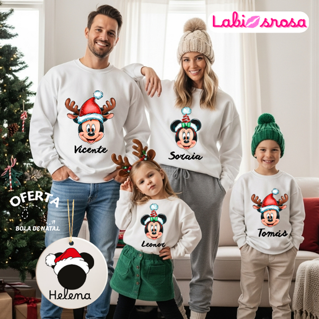 CAMISOLA NATAL PERSONALIZADA - ADULTO OU CRIANÇA 1