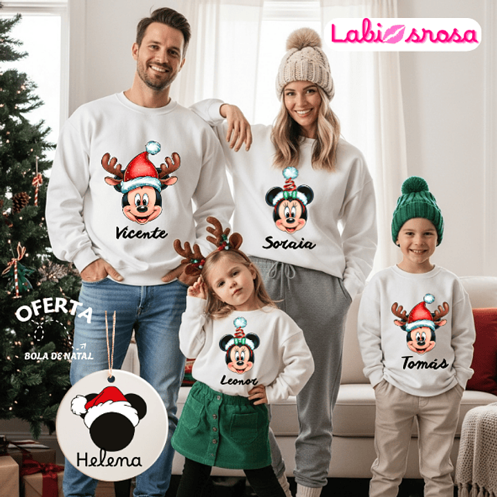 CAMISOLA NATAL PERSONALIZADA - ADULTO OU CRIANÇA 1