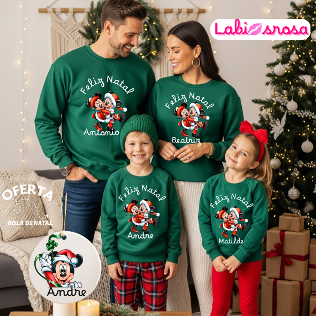 CAMISOLA NATAL PERSONALIZADA - ADULTO OU CRIANÇA 1