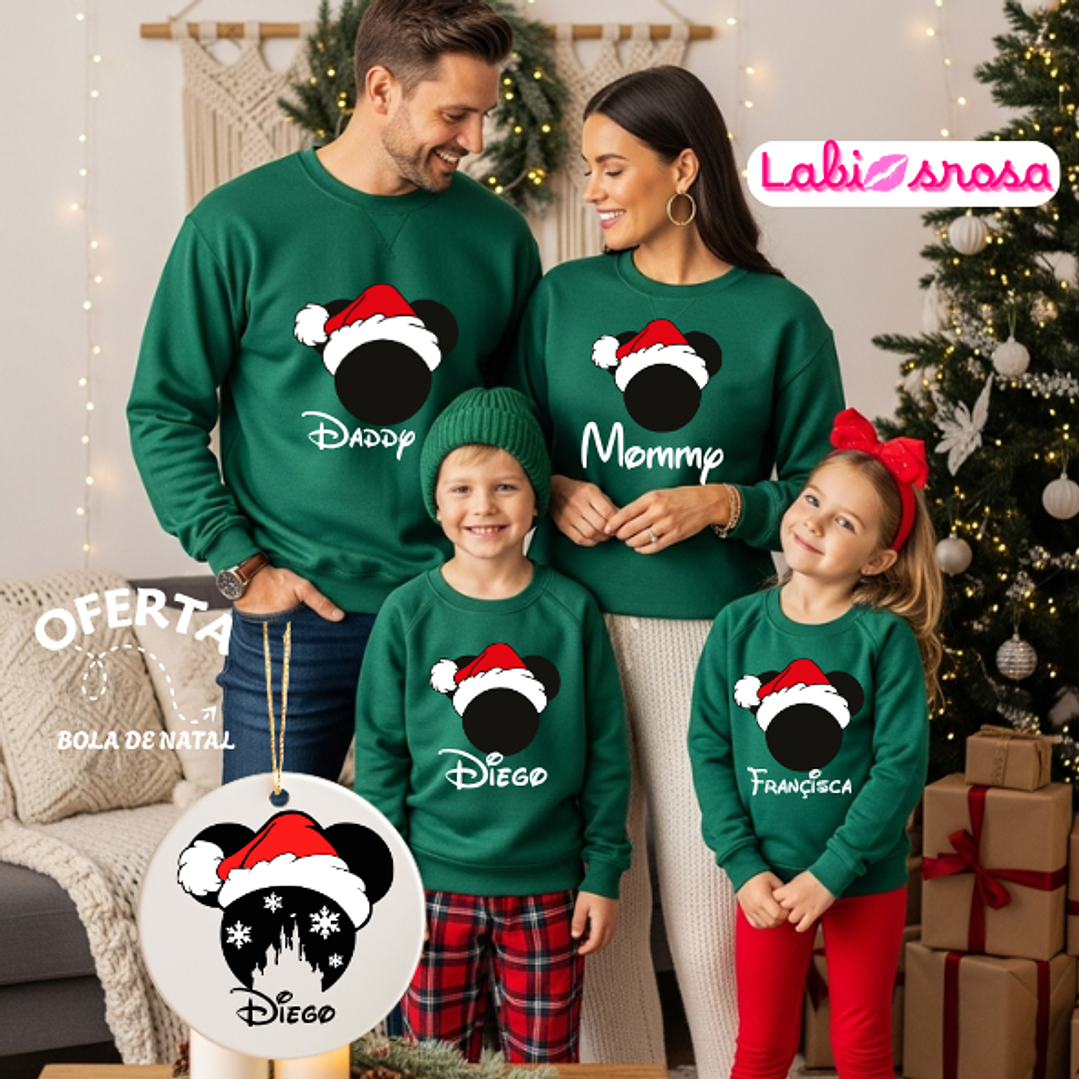 CAMISOLA NATAL PERSONALIZADA - ADULTO OU CRIANÇA 1