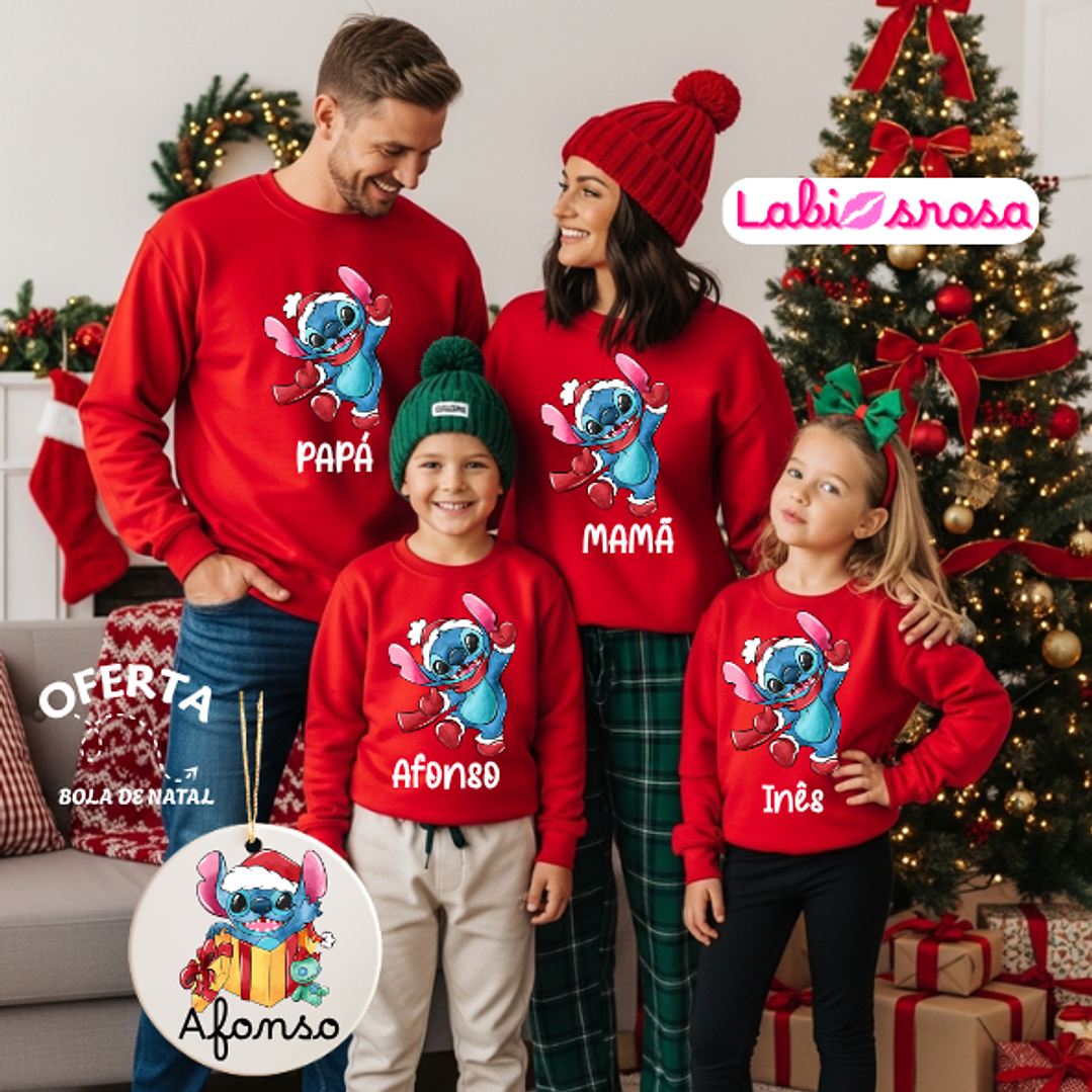 CAMISOLA NATAL PERSONALIZADA - ADULTO OU CRIANÇA 1