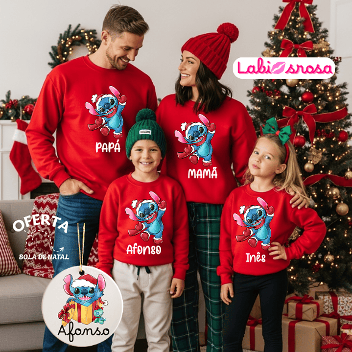 CAMISOLA NATAL PERSONALIZADA - ADULTO OU CRIANÇA 1