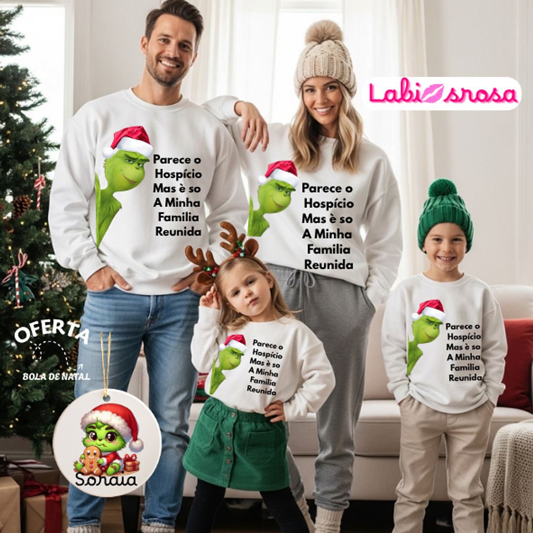 CAMISOLA NATAL PERSONALIZADA - ADULTO OU CRIANÇA 1