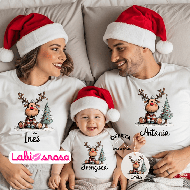 CAMISOLA NATAL PERSONALIZADA - ADULTO OU CRIANÇA 1