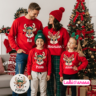 CAMISOLA NATAL PERSONALIZADA - ADULTO OU CRIANÇA