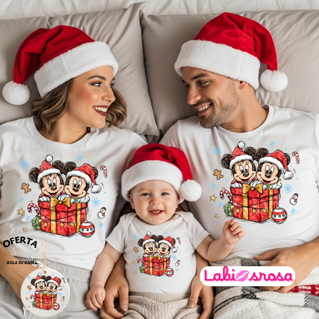 CAMISOLA NATAL PERSONALIZADA - ADULTO OU CRIANÇA 1