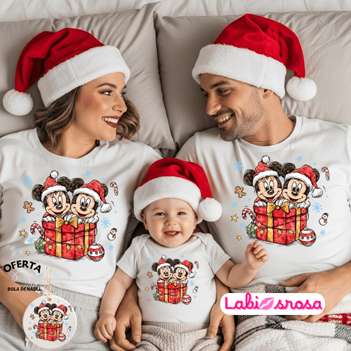 CAMISOLA NATAL PERSONALIZADA - ADULTO OU CRIANÇA 1
