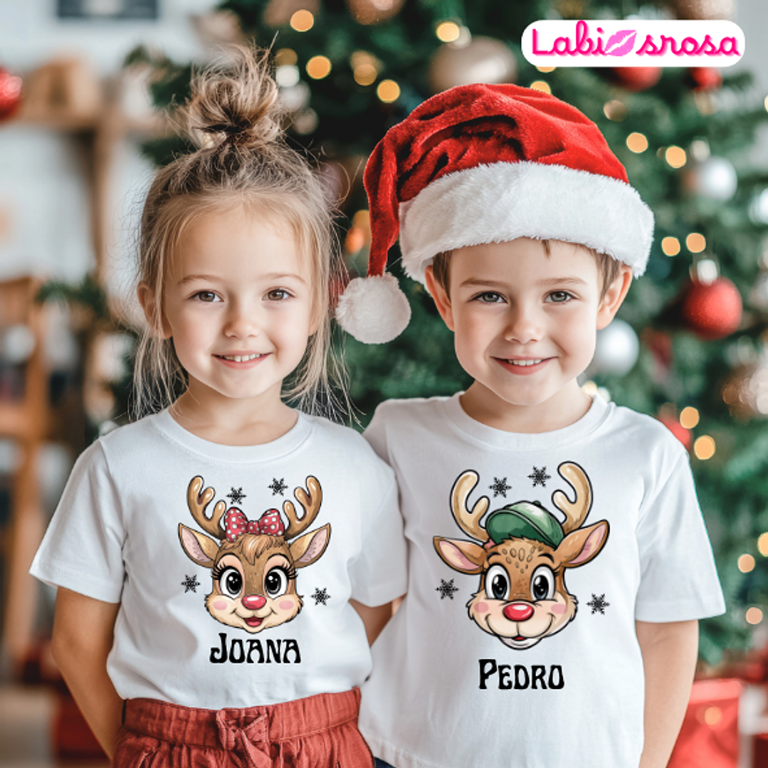 CAMISOLA NATAL PERSONALIZADA - ADULTO OU CRIANÇA 1