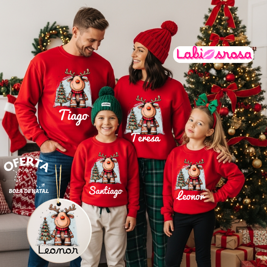  CAMISOLA NATAL PERSONALIZADA - ADULTO OU CRIANÇA 1