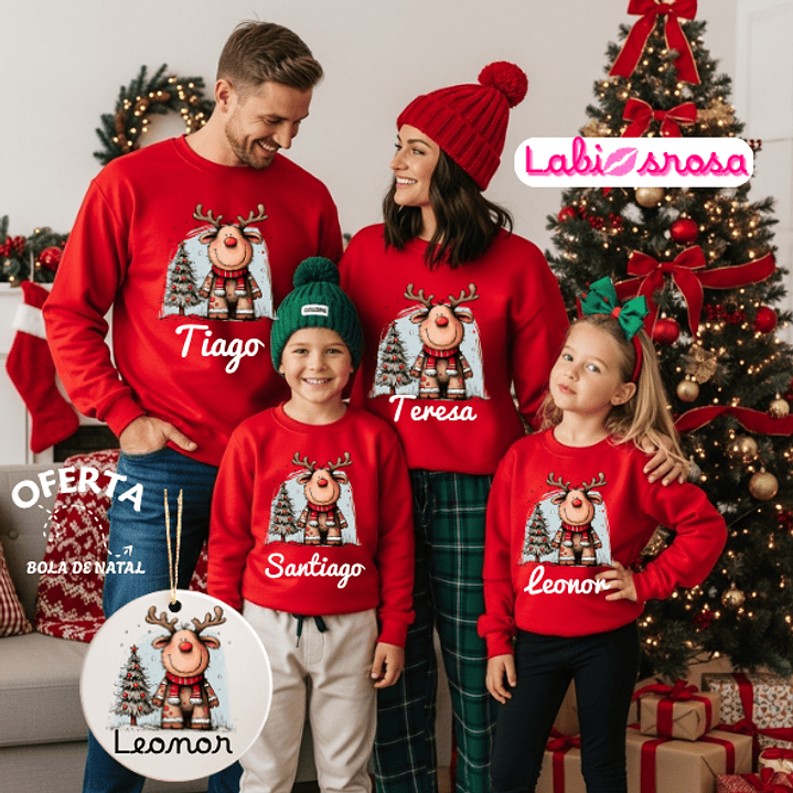 CAMISOLA NATAL PERSONALIZADA - ADULTO OU CRIANÇA 1
