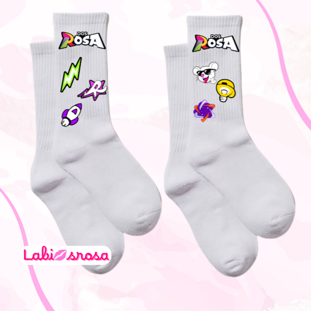 MEIAS PERSONALIZADAS - DOS ROSA 1