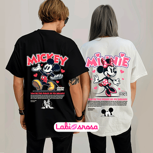 CONJUTO DE DUAS TSHIRTS - MICKEY E MINNIE