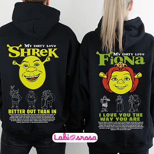 CONJUTO DE DUAS SWEATS - SHREK E FIONA