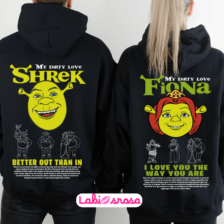 CONJUTO DE DUAS SWEATS - SHREK E FIONA 1