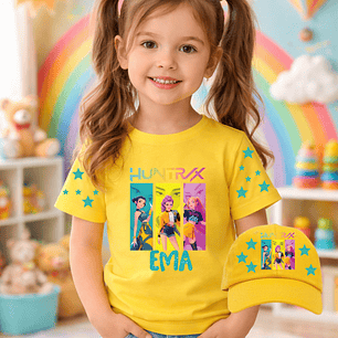 CONJUNTO PERSONALIZADO HUNTRIX - CAMISOLA + BONE