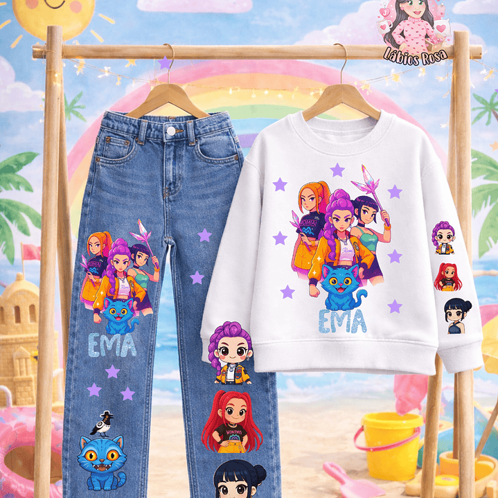 CONJUNTO PERSONALIZADO SWEAT + CALÇAS KPOP 1