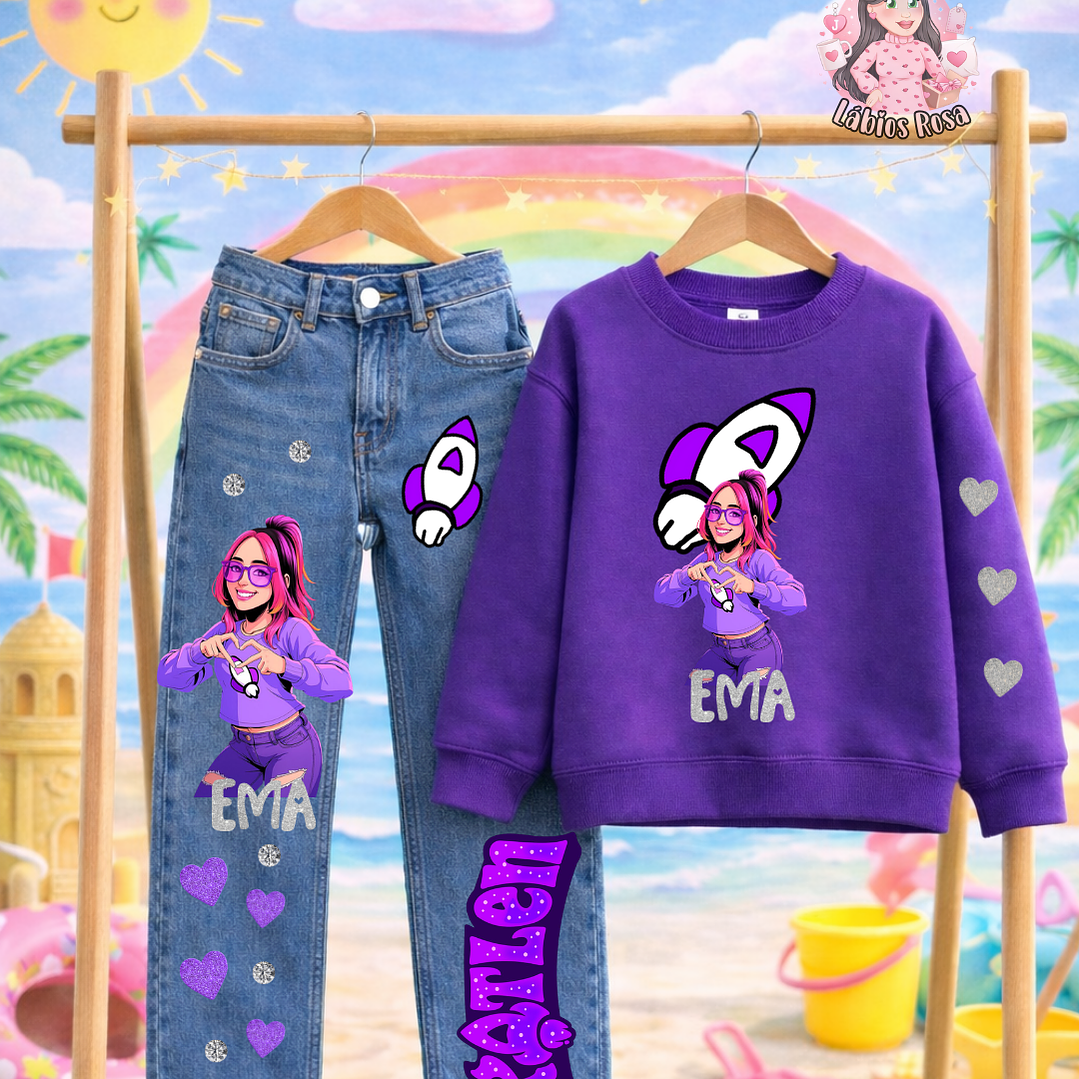 CONJUNTO PERSONALIZADO SWEAT + CALÇAS KATLEN 1