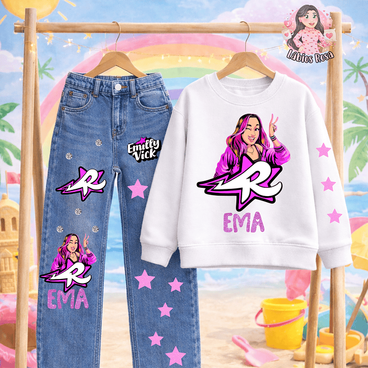 CONJUNTO PERSONALIZADO SWEAT + CALÇAS EMILY 1